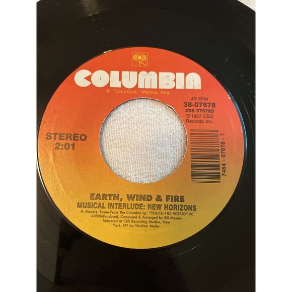 Earth,Wind & Fire You And I/Musical Interlude:New Horizons 45RPM Columbia 1987 - Picture 4 of 8
